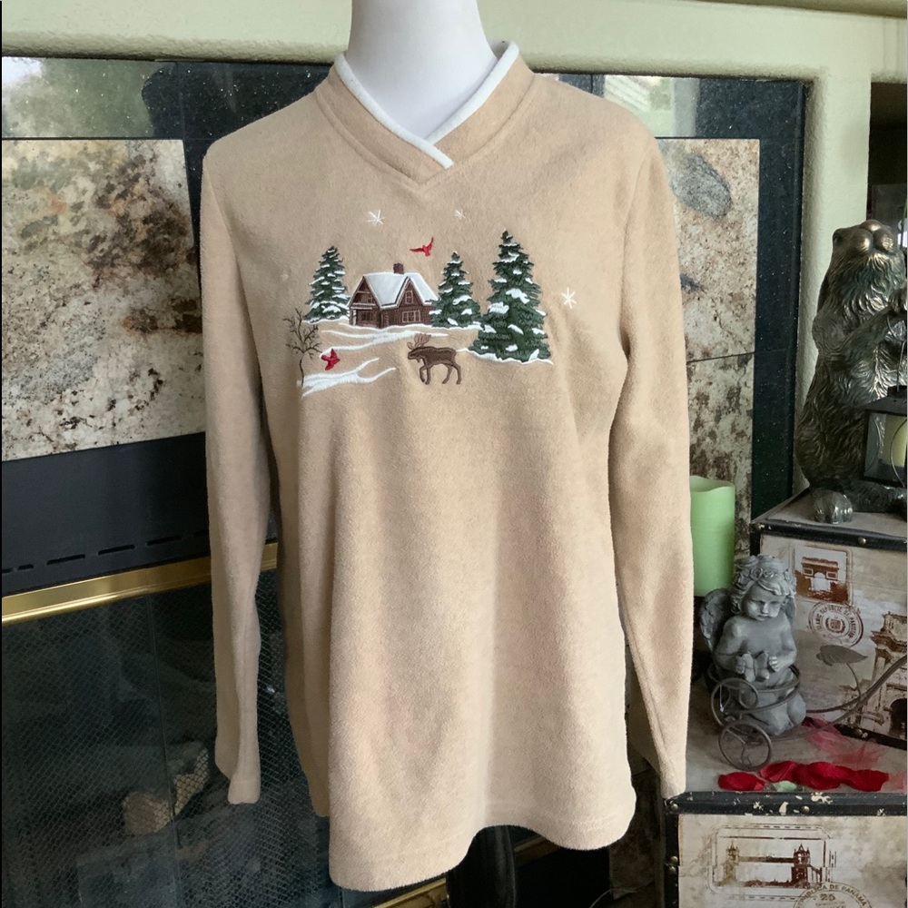 Croft & barrow pull over long sleeve top